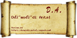 Dömsödi Antal névjegykártya